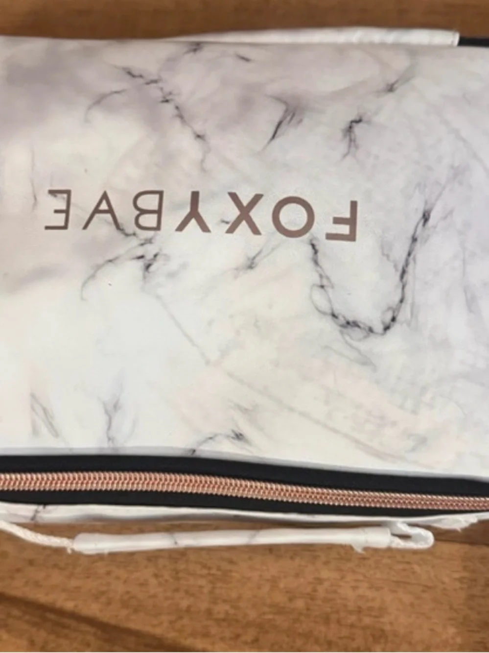 FoxyBae Mini Travel Hair Tool Set Dryer Flat Iron Curler Marble Rose Gold